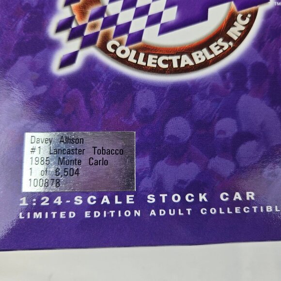 Davey Allison #1 1:24 Scale Stock Car Limited Edition Adult Collectible Sponsors - Picture 13 of 15